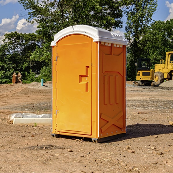 how often are the porta potties cleaned and serviced during a rental period in Forbes